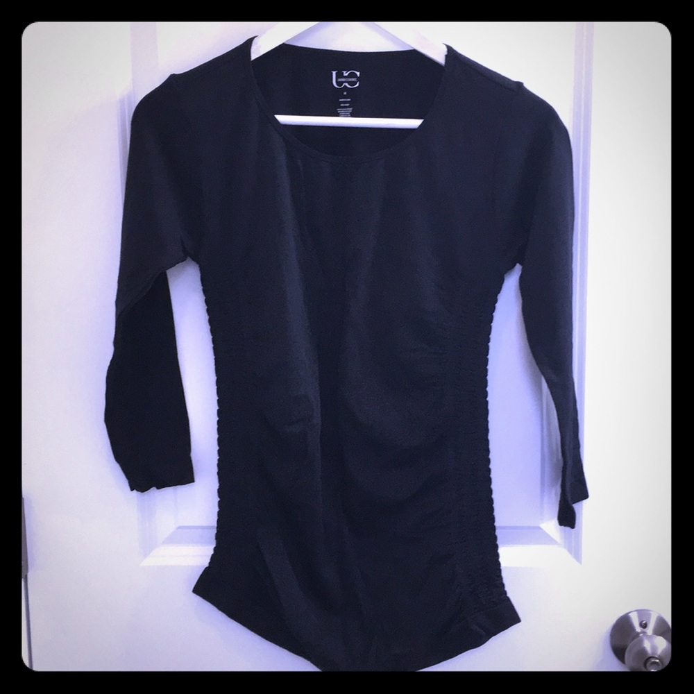 Under Control, Black 3/4 Sleeve Active Top